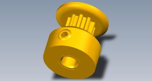 Free 3D CAD Model of a timing pulley
